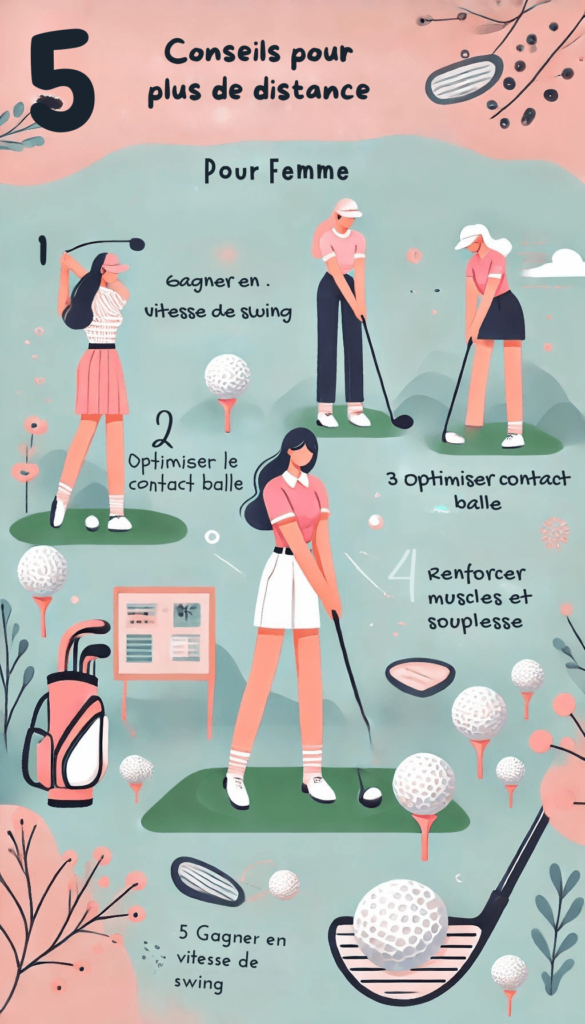  5 conseils essentiels pour gagner en distance quand on est une femme golfeuse