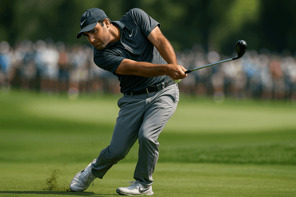 cottie Scheffler réalise un swing puissant sur le PGA Tour.