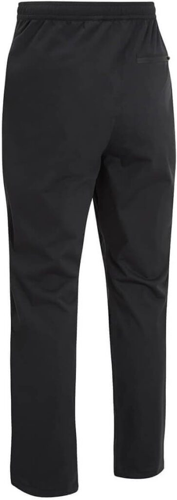 Pantalon de golf Callaway Weather Series noir vu de face, coupe droite et finition imperméable.
